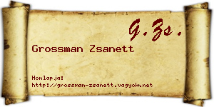 Grossman Zsanett névjegykártya